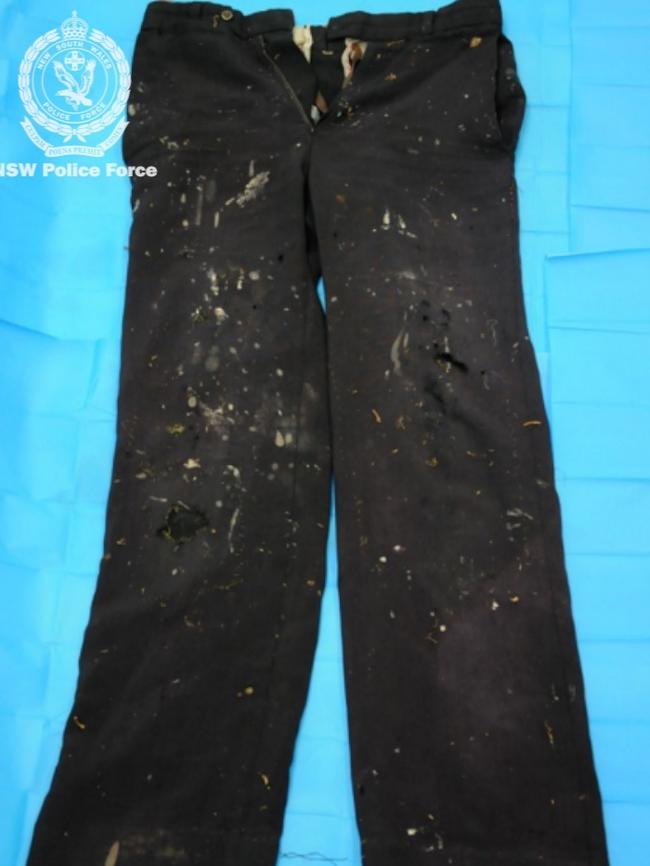 The pants found during a search of bushland.