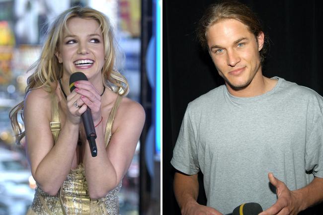 Travis Fimmel appeared alongside Britney Spears on MTV's Treadmill-A-Thon. Picture: Kevin Mazur/WireImage