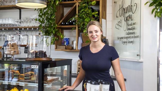 Francesca Fargnoli at Basil &amp; Vine Italian Cafe in Burpengary. Photo: AAP /Richard Walker