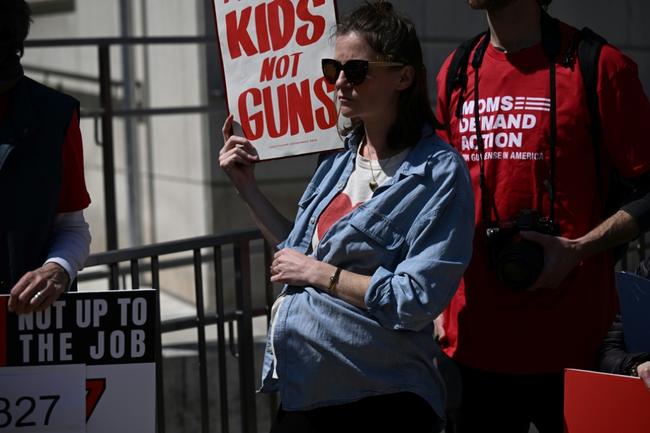 Gun control activists rally in Nashville, Tennessee on March 28, 2023, following the school shooting