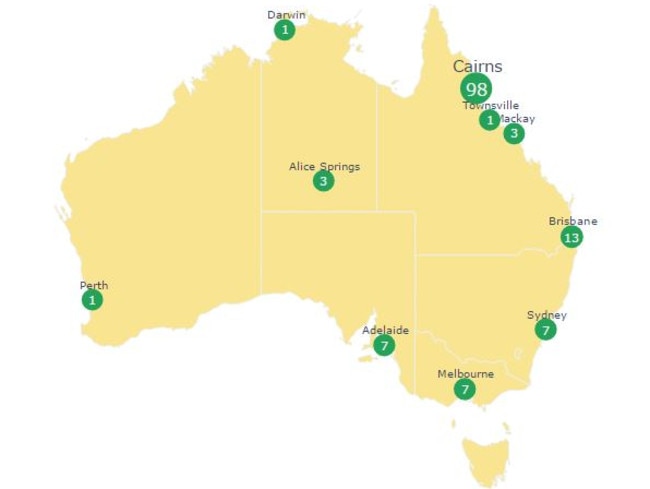 The cars available to be transferred around Australia right now on Transfercar.