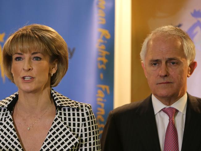 Employment Minister Michaelia Cash and Prime Minister Malcolm Turnbull.
