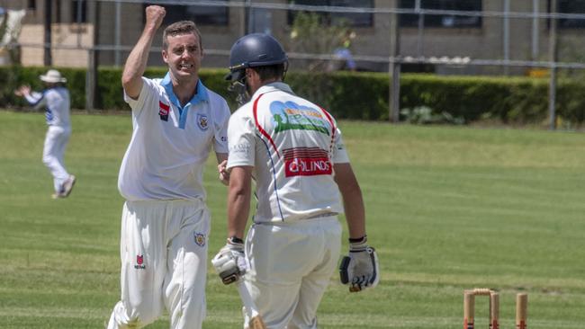 Wests bowler Shaun McCarthy takes a wicket Picture: Nev Madsen.