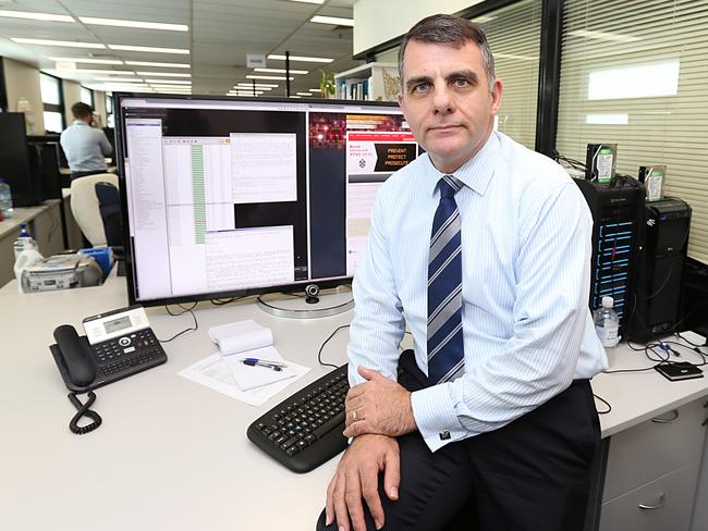 PRIDE OF AUSTRALIA...Taskforce Argos officer Paul Griffiths at Police HQ. Pic Annette Dew