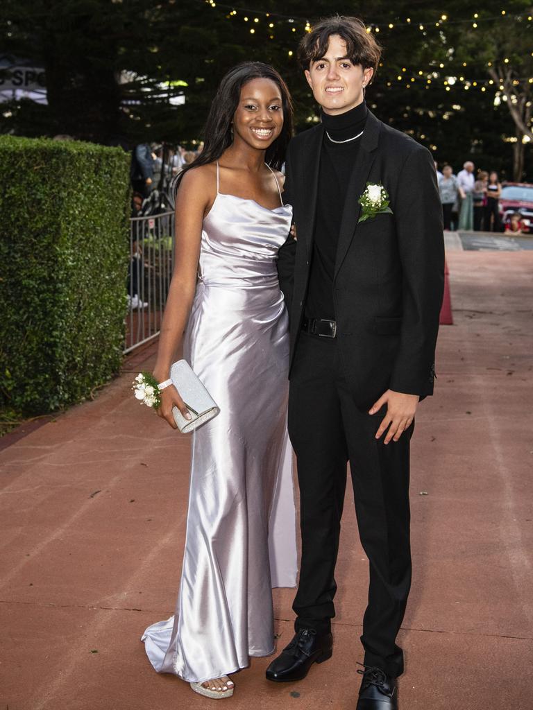 Liam Hemming and partner Rutendo Mutizigwa at St Mary's College formal at Picnic Point, Friday, March 24, 2023. Picture: Kevin Farmer