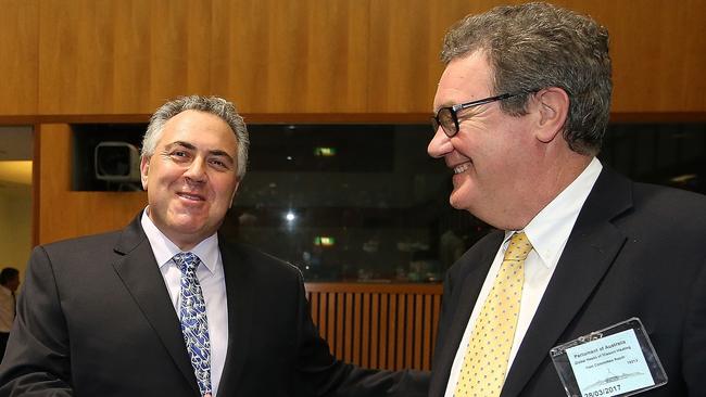 US Ambassador Joe Hockey rejects claims that Downer was relaying information between George Papadopoulos and the FBI. Picture: Kym Smith