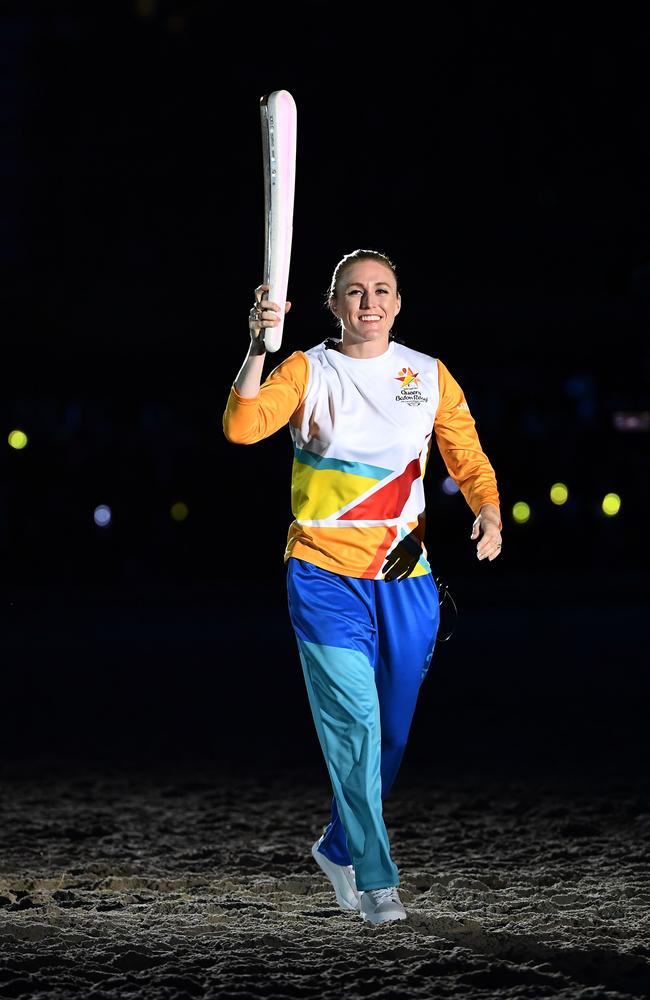 Pearson put on a brave face at the Commonwealth Games opening ceremony.