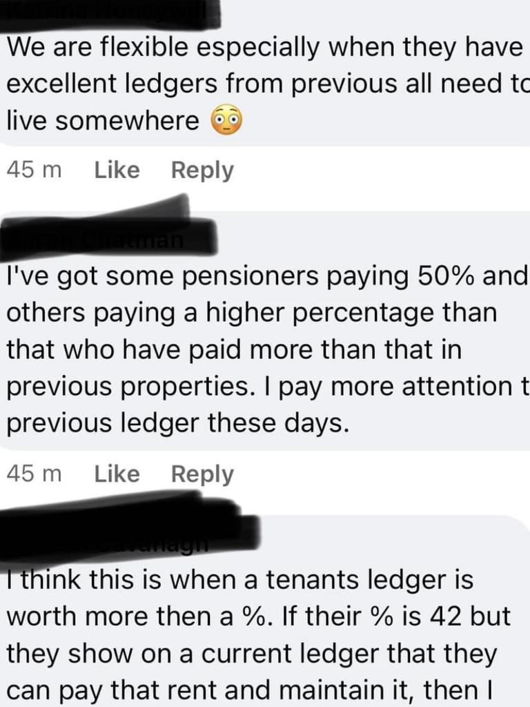 The post reveals what agents are really thinking. Picture: Facebook