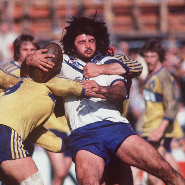 Geoff Robinson in action for the Bulldogs during the 1984 NRL Round grand final. Picture: NRL Photos