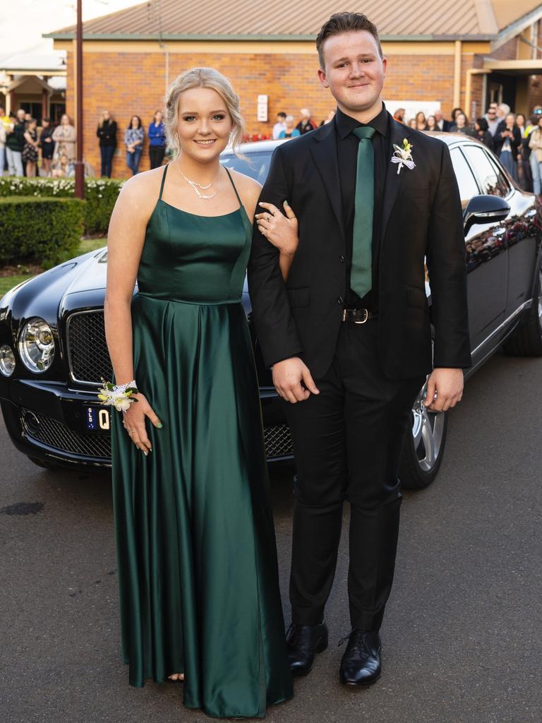 Graduates Lauren Makings and William McConville at the Concordia Lutheran College valedictory dinner red carpet arrivals at Redlands campus, Friday, September 16, 2022. Picture: Kevin Farmer