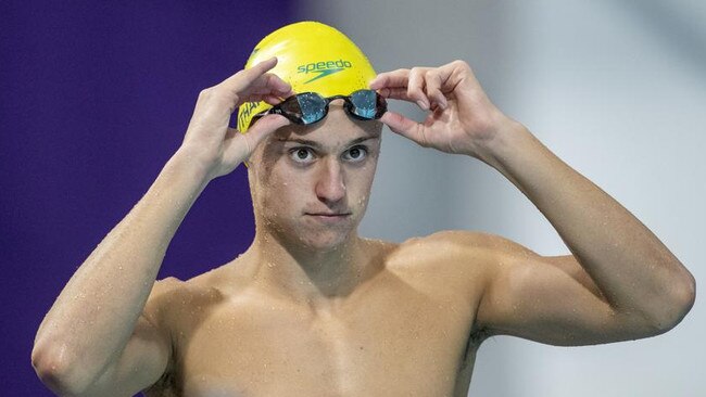 Flynn Southam of Australia on the pool deck for training at the Sandwell Aquatics Centre, Birmingham in preparation for the Birmingham 2022 Commonwealth Games on July 28, 2022 in Birmingham, England. (Photo by Tim Clayton/Corbis via Getty Images)