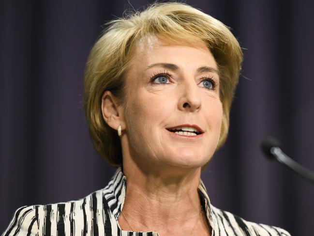 CANBERRA, AUSTRALIA - JANUARY 20: Western Australia Senator Michaelia Cash speaks at an event also attended by Prime Minister Scott Morrison at Parliament House on January 20, 2020 in Canberra, Australia. Morrison today announced a range of measures to help small businesses recently affected by devastating bushfires across Australia. Measures include grant funding up to $50,000 and interest-free loans. The Federal Government will provide $3.5 million in funding to establish the Small Business Bushfire Financial Support Line to provide small business access to specialist financial counsellors. (Photo by Rohan Thomson/Getty Images)