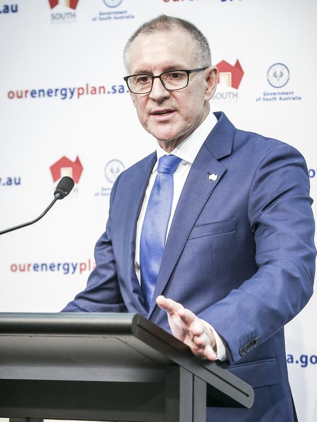 South Australia Premier Jay Weatherill’s 100-megawatt battery is expected to cost more than $100 million. Picture: Mike Burton