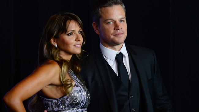 Matt Damon and his wife, Luciana Barroso, parent four daughters together. Picture: Al Powers/Powers Imagery/Invision/AP