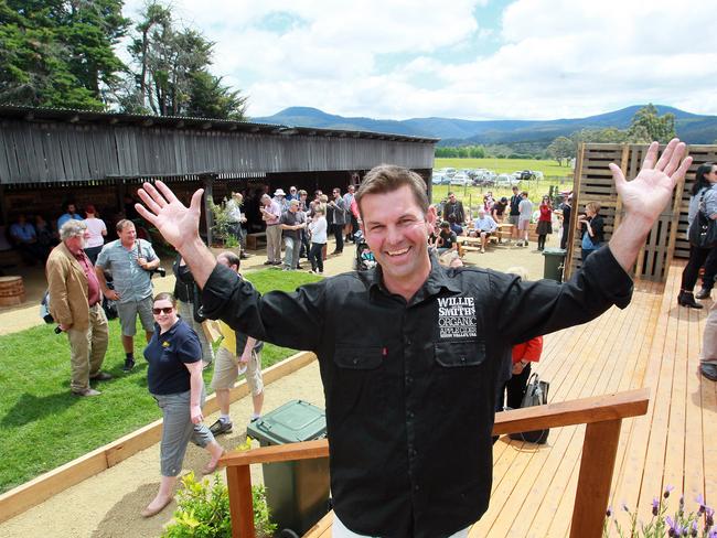 Andrew Smith at the opening of The Apple Shed museum and cider house in 2013.