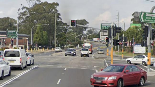 A fatal motorcycle crash on Wednesday night occurred on the intersection of Blacktown Rd cross of Bungarribee Road. Picture: Google Maps