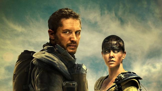 Tom Hardy and Charlize Theron as they appeared in Mad Max: Fury Road.