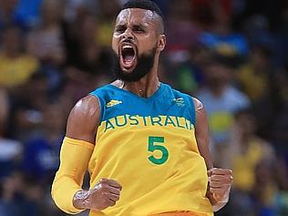 The Men's Australian Basketball team, the Boomers, v. Lithuania