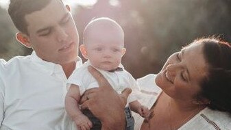 Kingsley with his mum Zara Robinson and his dad Eric Robinson. Picture: Zara Robinson