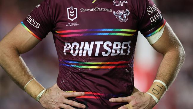 Manly’s pride jersey fiasco is said to still be causing major angst at the Sea Eagles. Picture: Getty Images