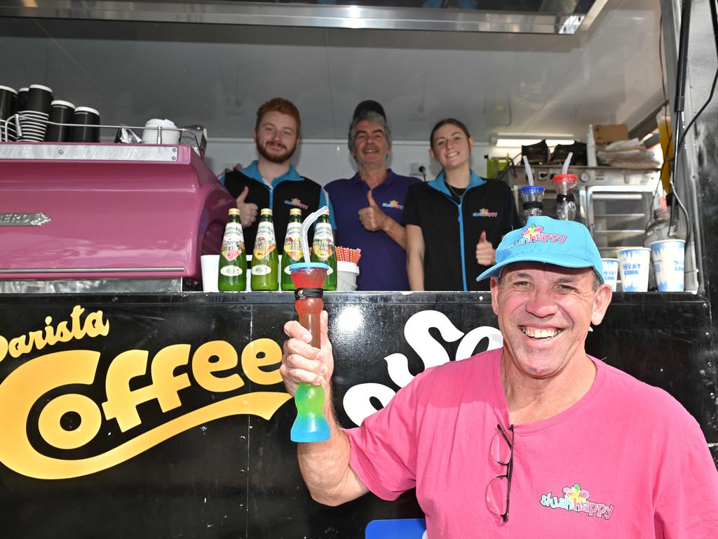 Footy fans enjoying the Norwood Food and Wine Festival on Sunday. Picture: Brenton Edwards