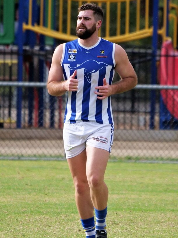 Kieran Collins playing for Langwarrin. Picture: Paul Churcher.