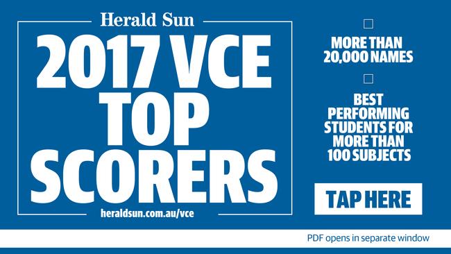 VCE Top Scorers 2017: Victoria’s Top 20,000 Students In More Than 100 ...