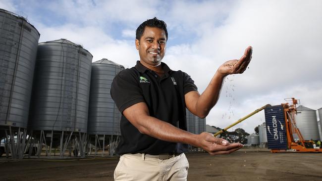 On the ‘rup: Wimmera Grains Company manager Sudath Pathirana says business is booming.