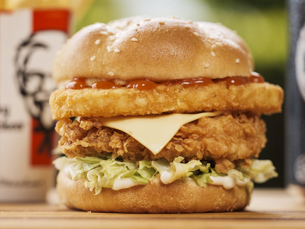 The KFC Tower Burger has returned. Picture: Supplied