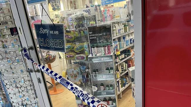 Gold Coast police called to Chempro Chemist in Paradise Point after alleged break and enter. Photo: Leon Dyson/Facebook