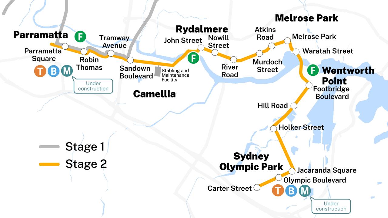 New Parramatta Light Rail line to Sydney Olympic Park unveiled | Daily ...