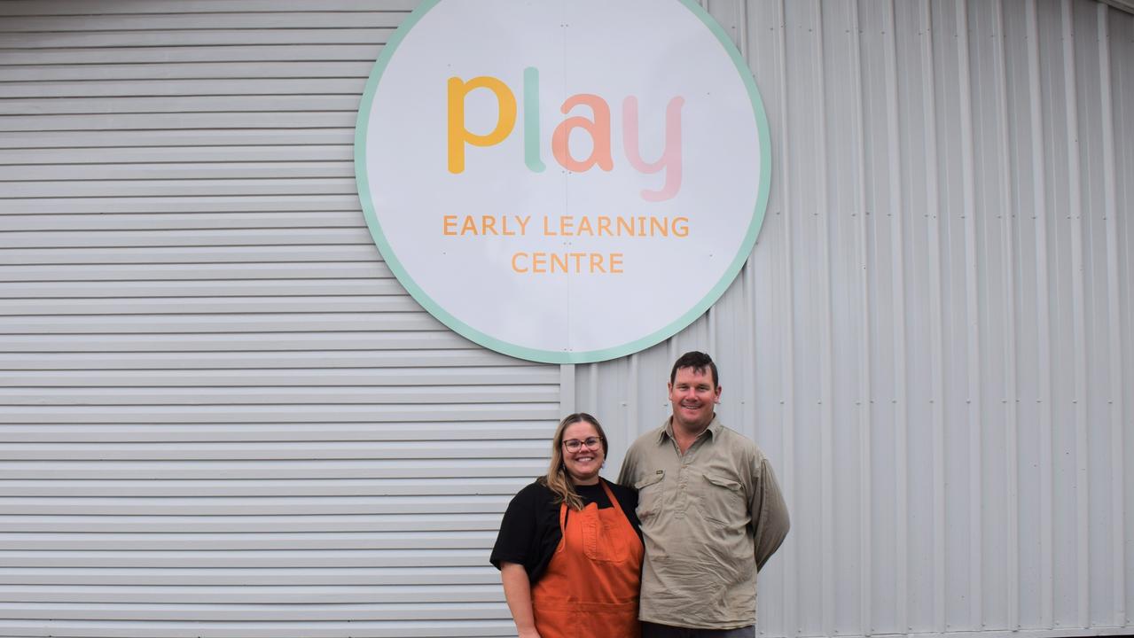 Parents and business owners Sarah and Lloyd Courtney are opening a new daycare in Dalby, Play Early Learning Centre.