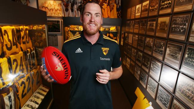 Jarryd Roughead after being named Hawthorn captain. Picture: Michael Klein