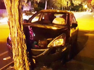 An allegedly drunk driver has crashed into a tree in Fullarton. Picture: SA Police