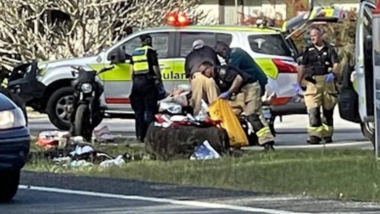 ‘Heard a bang’: Young motorcyclist seriously injured in crash