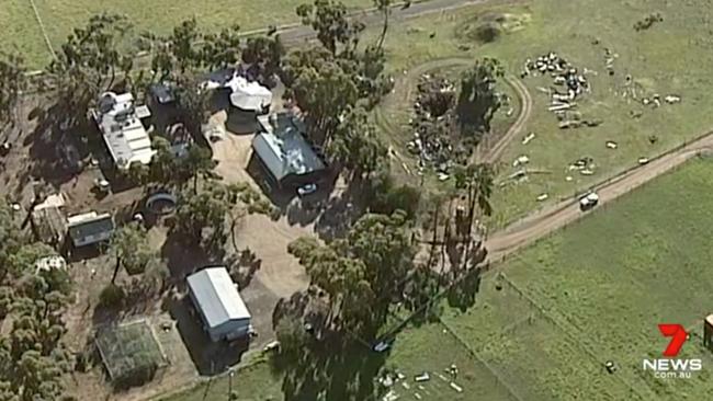 The property where the Mercedes was found in Diggers Rest. Picture: 7 News