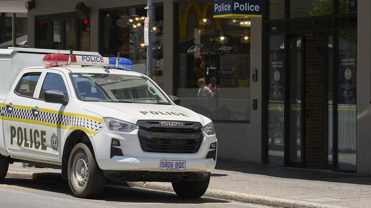 Six police officers were injured and a dozen people, aged 14 to 49, were arrested, following a spate of incidents across Adelaide’s CBD on Sunday night. Picture: Matt Loxton