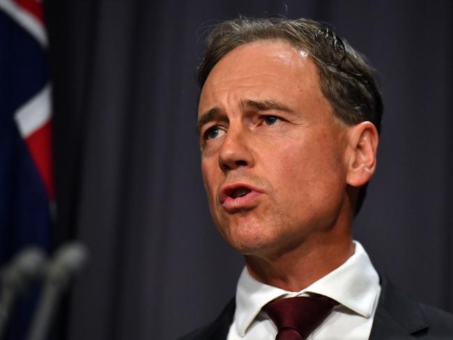 Health Minister Greg Hunt says if in doubt, test yourself. Picture: AAP