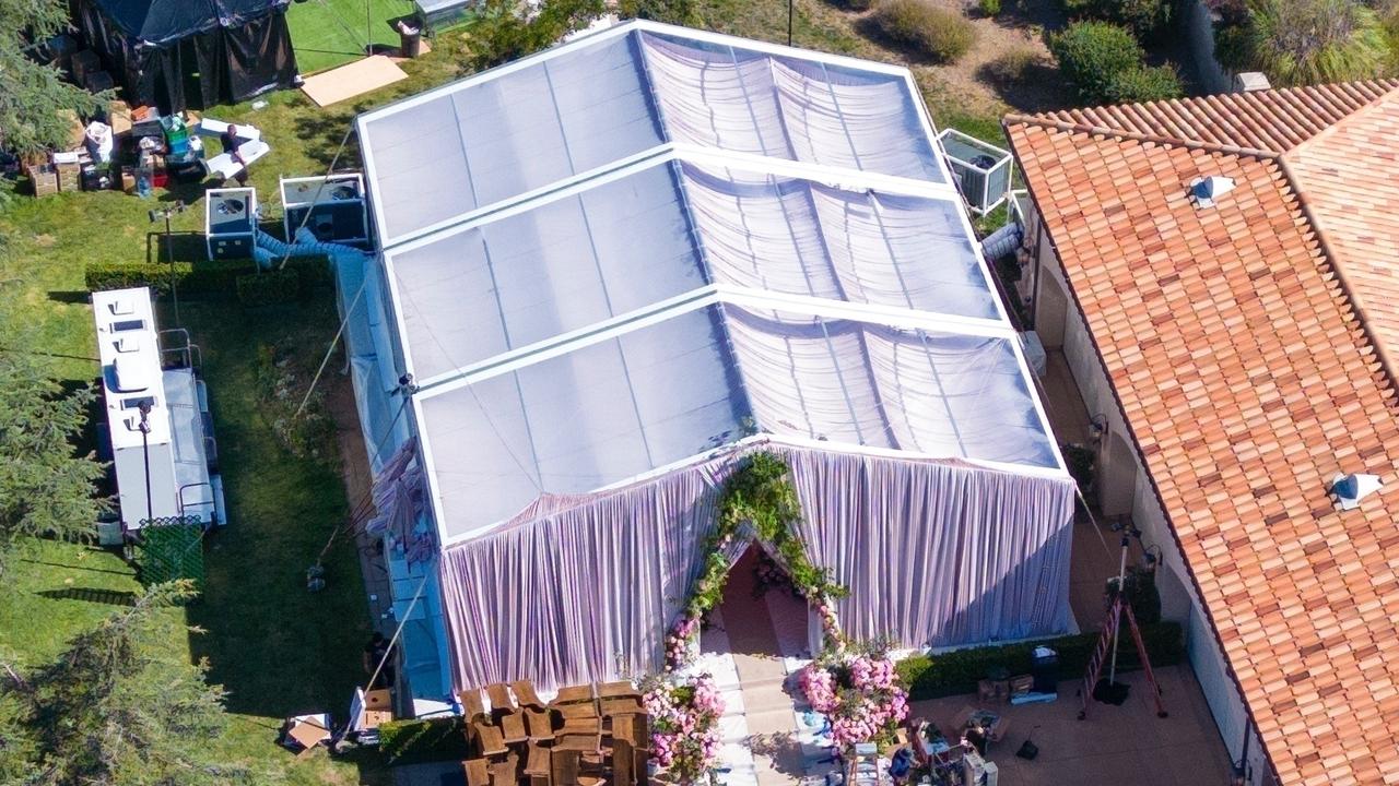 Britney Spears’ wedding venue today. Picture: BACKGRID