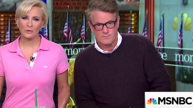 The Morning Joe hosts discuss the fake Time Magazine cover featuring Donald Trump. Picture: Screengrab/MSNBC