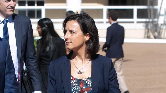 Rural Bank CEO Alexandra Gartmann after giving evidence at the royal commission. Picture: AAP