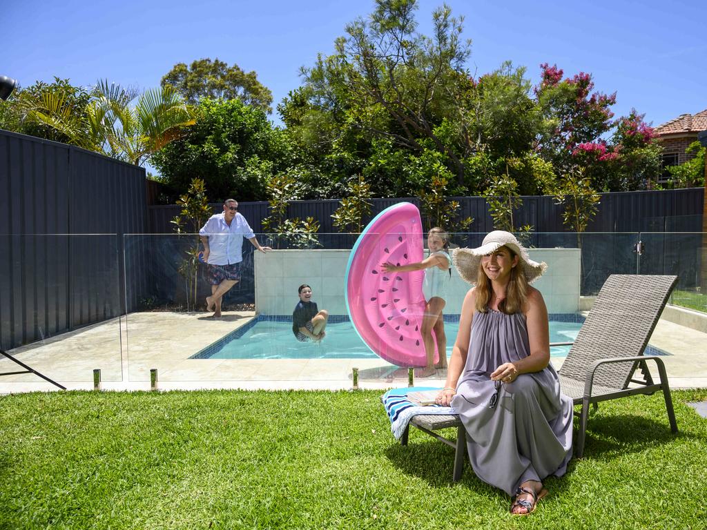 The Behan family who have recently renovated home with a pool in Hurlstone park. Farrah and Chris Behan Archie, 10yrs Harriet, 8yrs PictureÃ&#149;s Darren Leigh Roberts