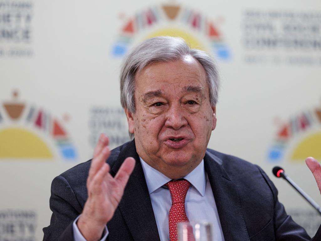 United Nations (UN) Secretary General, Antonio Guterres said the situation in Gaza was an “epic humanitarian disaster”. Picture: AFP