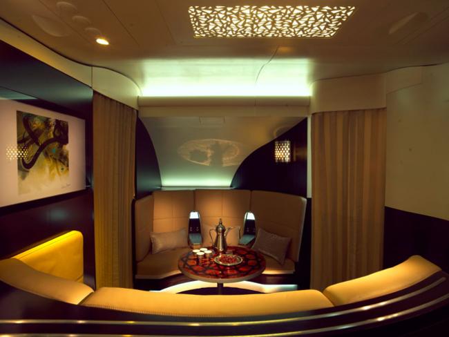 Etihad has a discreet bar, tucked away.