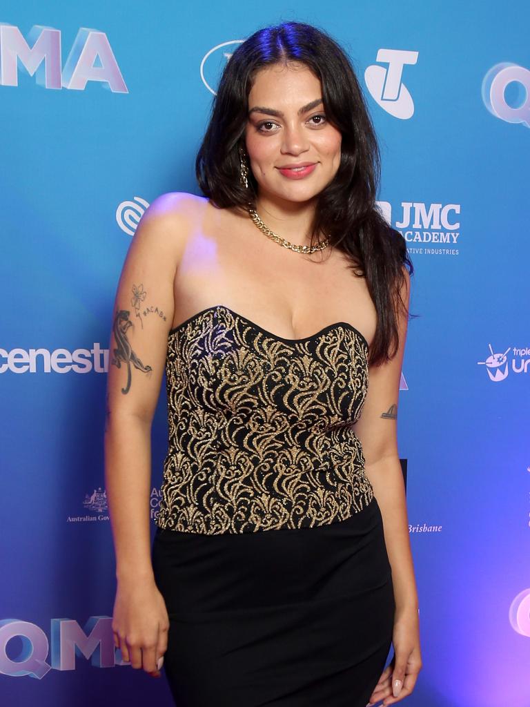 Thelma Plum on the 2022 Queensland Music Awards red carpet at The Fortitude Music Hall in Brisbane. Picture: Steve Pohlner