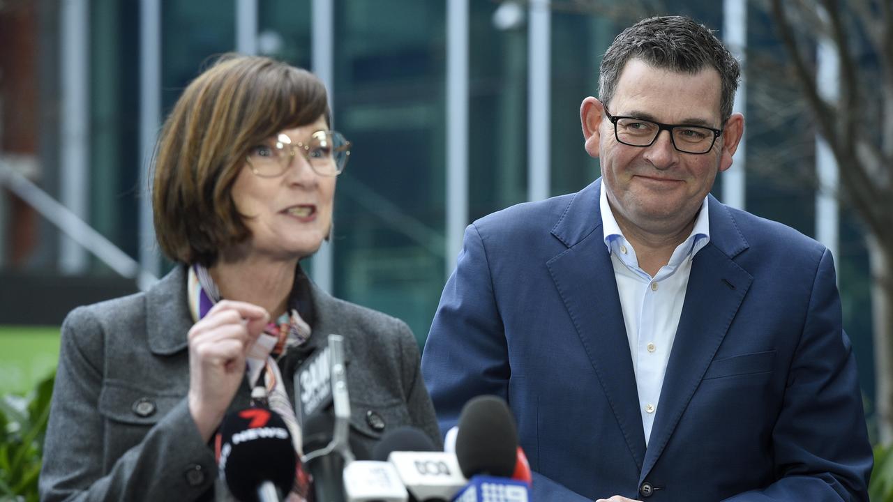 Premier Daniel Andrews and Mary-Anne Thomas. Picture: NCA NewsWire/Andrew Henshaw