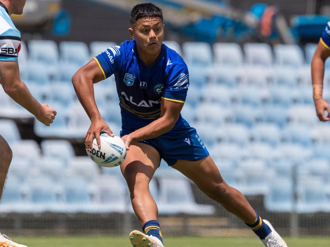 Ezra Leota was a menace around the ruck for Parramatta. Picture: Adam Wrightson Photography