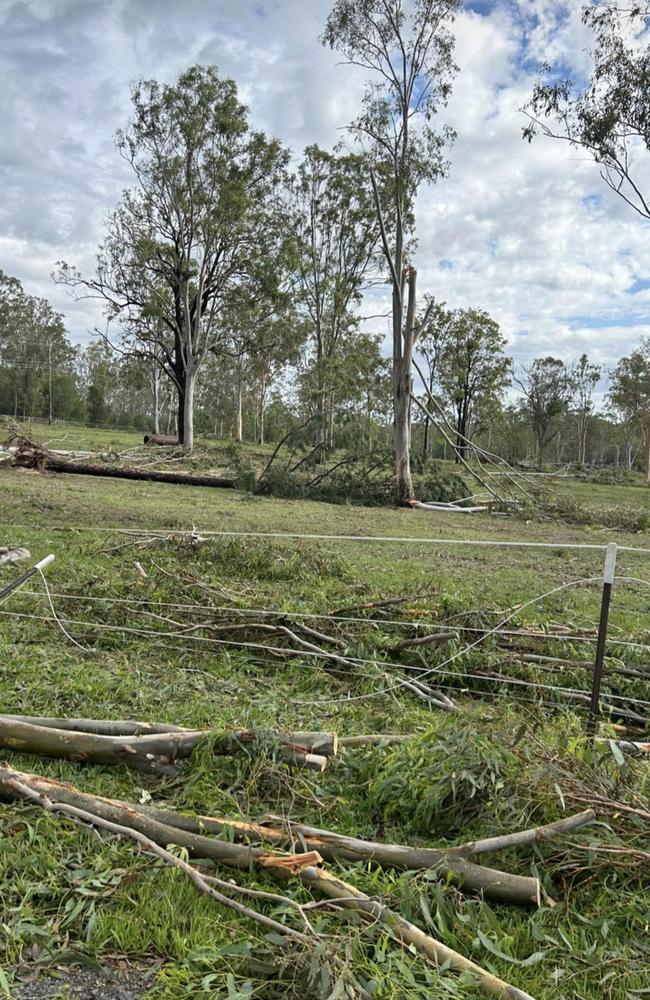 Hannah Grace-Richardson shares photos of her property after the Christmas Day storm. Photo: Instagram