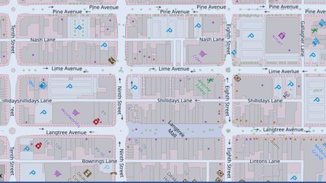 Mildura CBD 30km/h speed limit trial boundary which is slated to become permanent