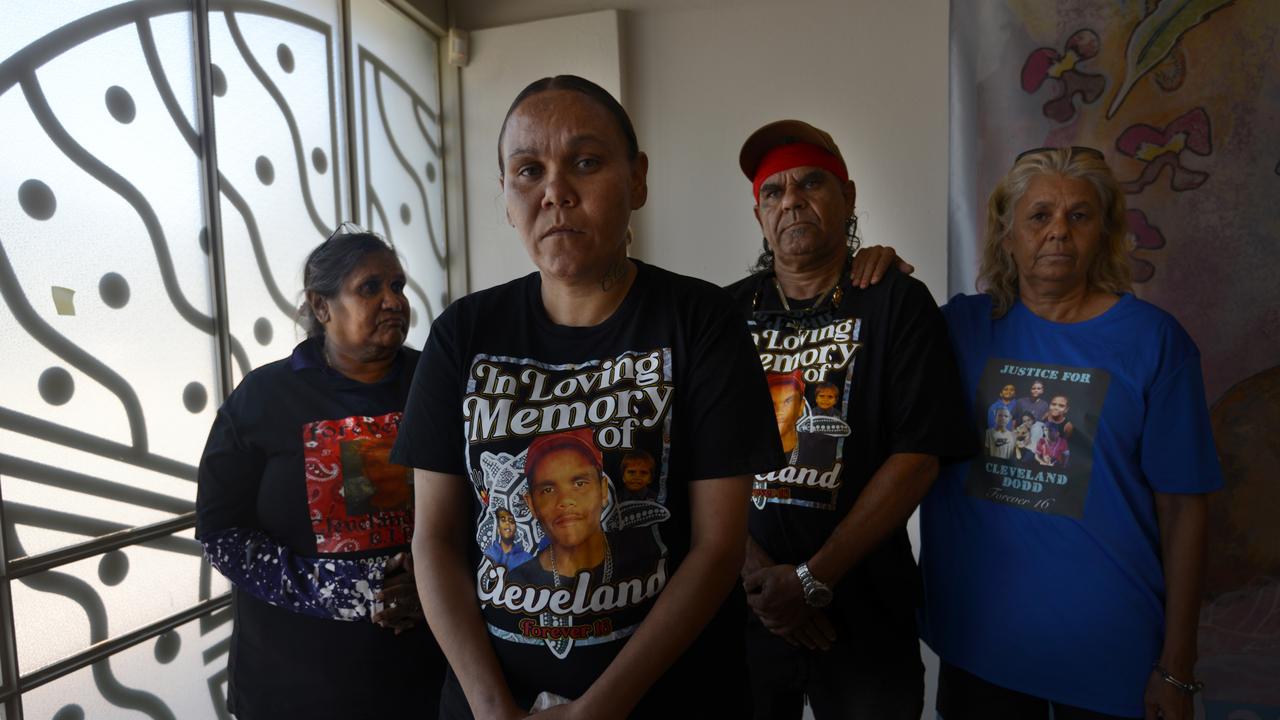 Family of Cleveland Dodd, a 16-year old Aboriginal boy who died in custody, have just gone through an inquest into his death. Picture: NewsWire / Sharon Smith,